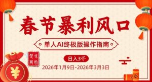春节暴利风口项目,单人AI落地翻身终极版实操-识享社