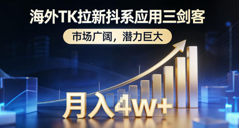 海外TK拉新抖系应用三剑客,市场广阔,潜力巨大,月入1w+-识享社