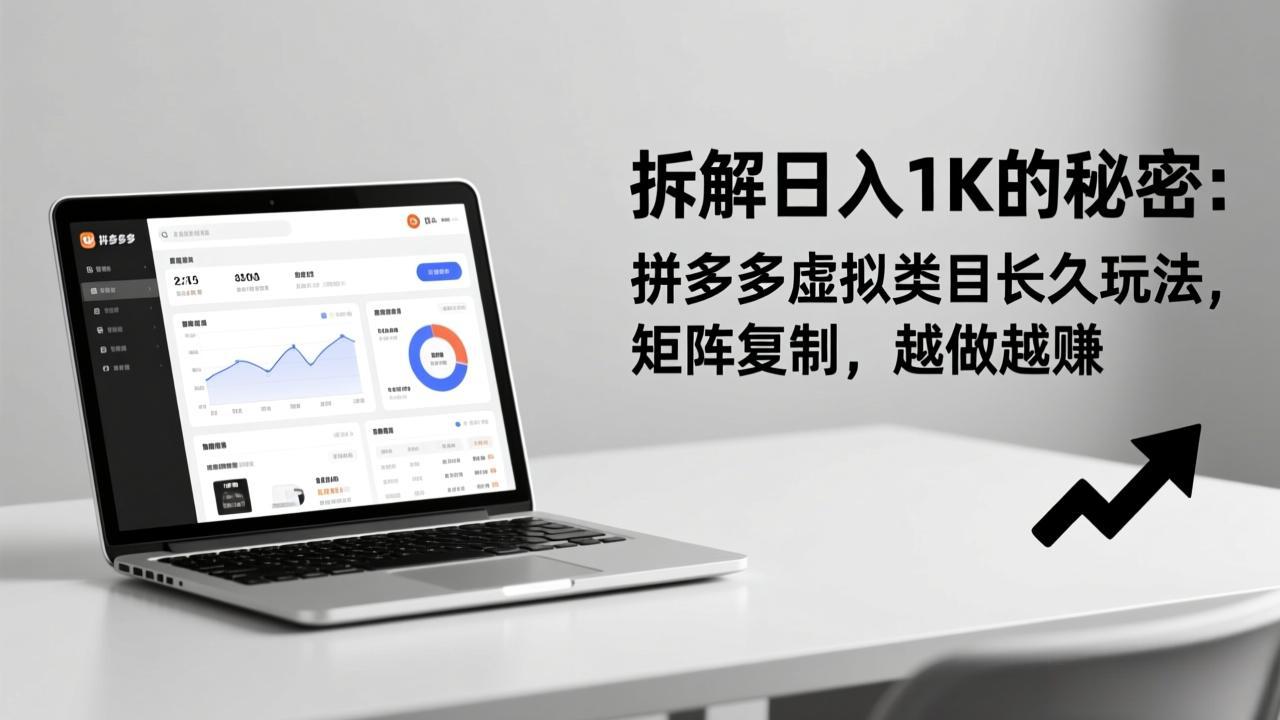 拆解日入 1K 的秘密：拼多多虚拟类目长久玩法，矩阵复制，越做越赚-识享社