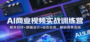AI商业视频实战训练营:脚本创作+原画设计+动态生成,解锁商单变现-识享社