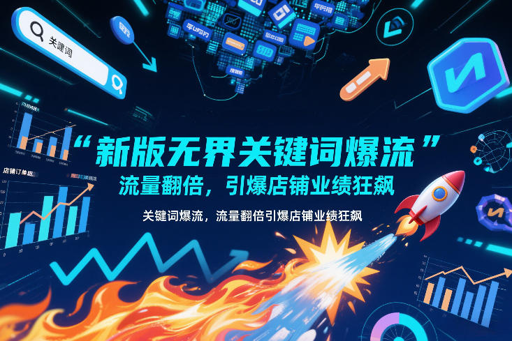 新版无界关键词爆流，流量翻倍，引爆店铺业绩狂飙-识享社