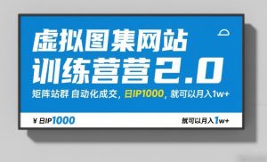 虚拟图集网站训练营2.0,矩阵站群自动化成交,日IP1000,就可以月入1w+-识享社