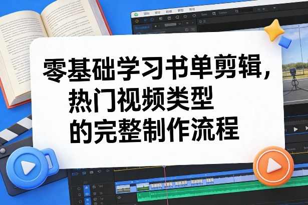 零基础学习书单剪辑,热门视频类型的完整制作流程(更新2026)-识享社