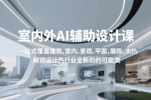 室内外AI设计课,一站式覆盖建筑、室内、景观、平面、展陈五大热门品类,解锁设计行业的全新可能-识享社