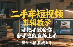 二手车短视频剪辑教学，手把手教会你，新手也能直接上手-识享社