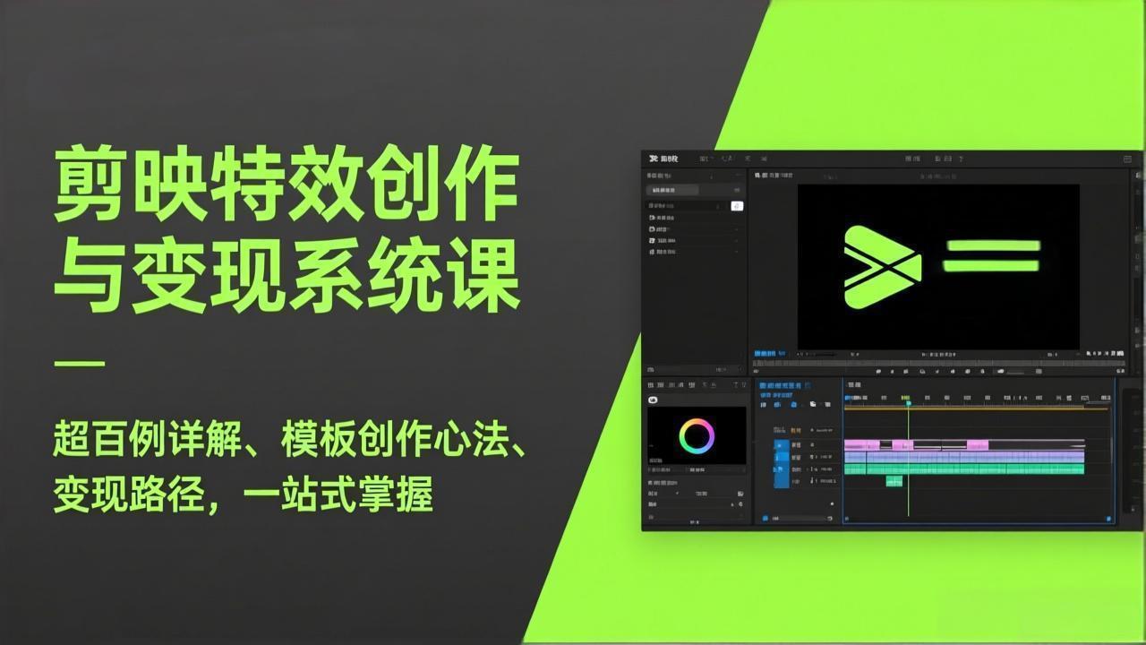 剪映特效创作与变现系统课,超百例详解、模板创作心法、变现路径,一站式掌握-识享社