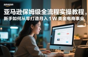 亚马逊保姆级全流程实操教程,新手如何从零打造月入1W美金电商事业-识享社