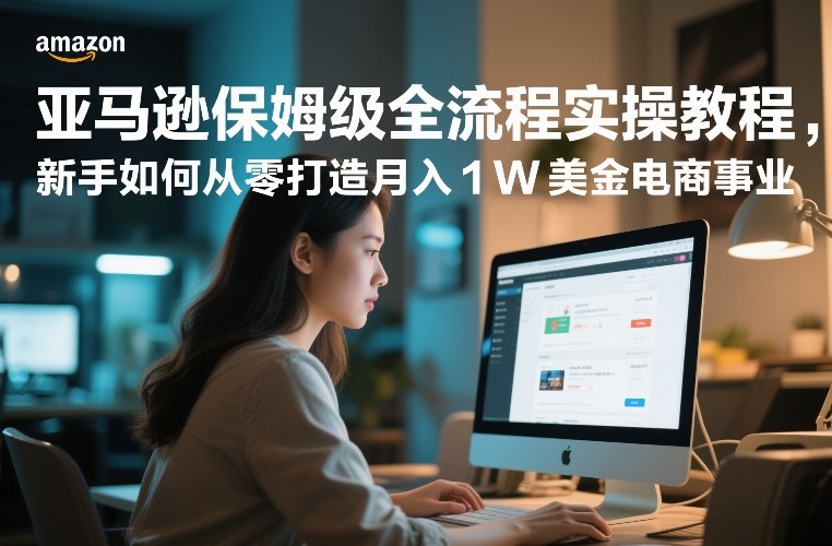 亚马逊保姆级全流程实操教程,新手如何从零打造月入1W美金电商事业-识享社