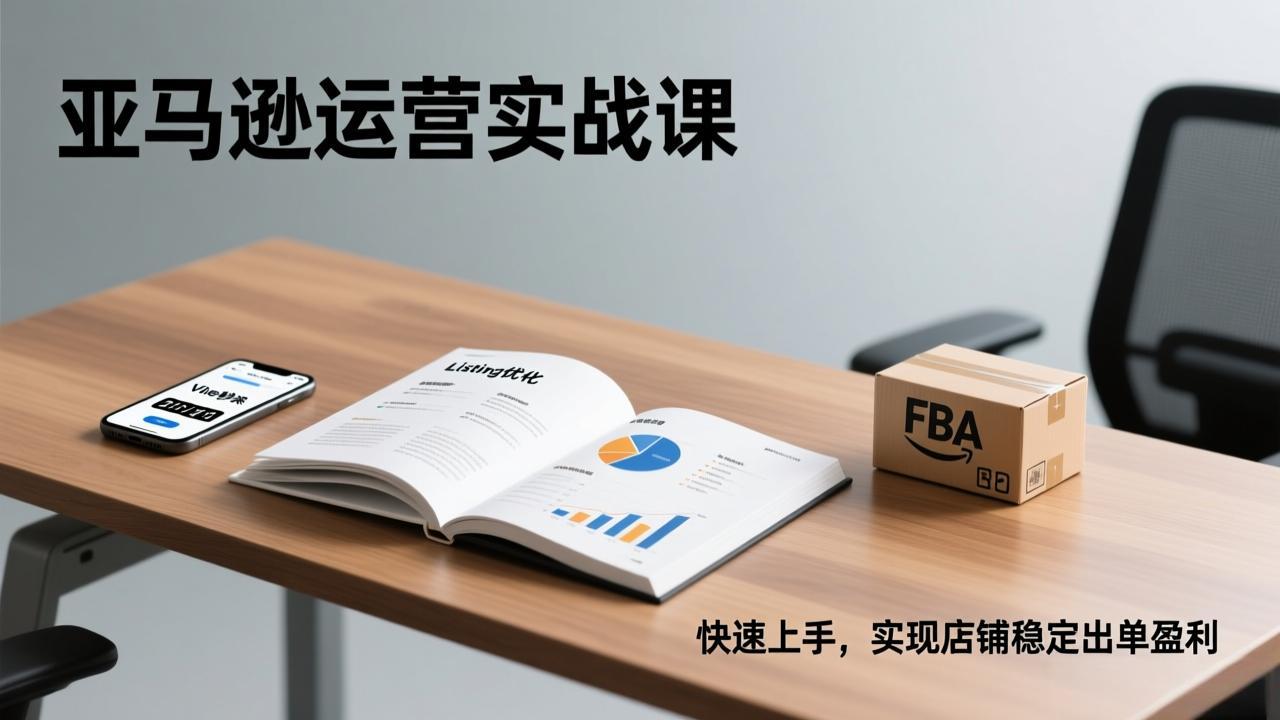 亚马逊运营实战课,Listing优化、Vine秒杀、FBA发货,快速上手,实现店铺稳定出单盈利-识享社