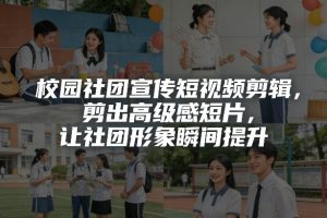 校园社团宣传短视频剪辑，剪出高级感短片，让社团形象瞬间提升-识享社