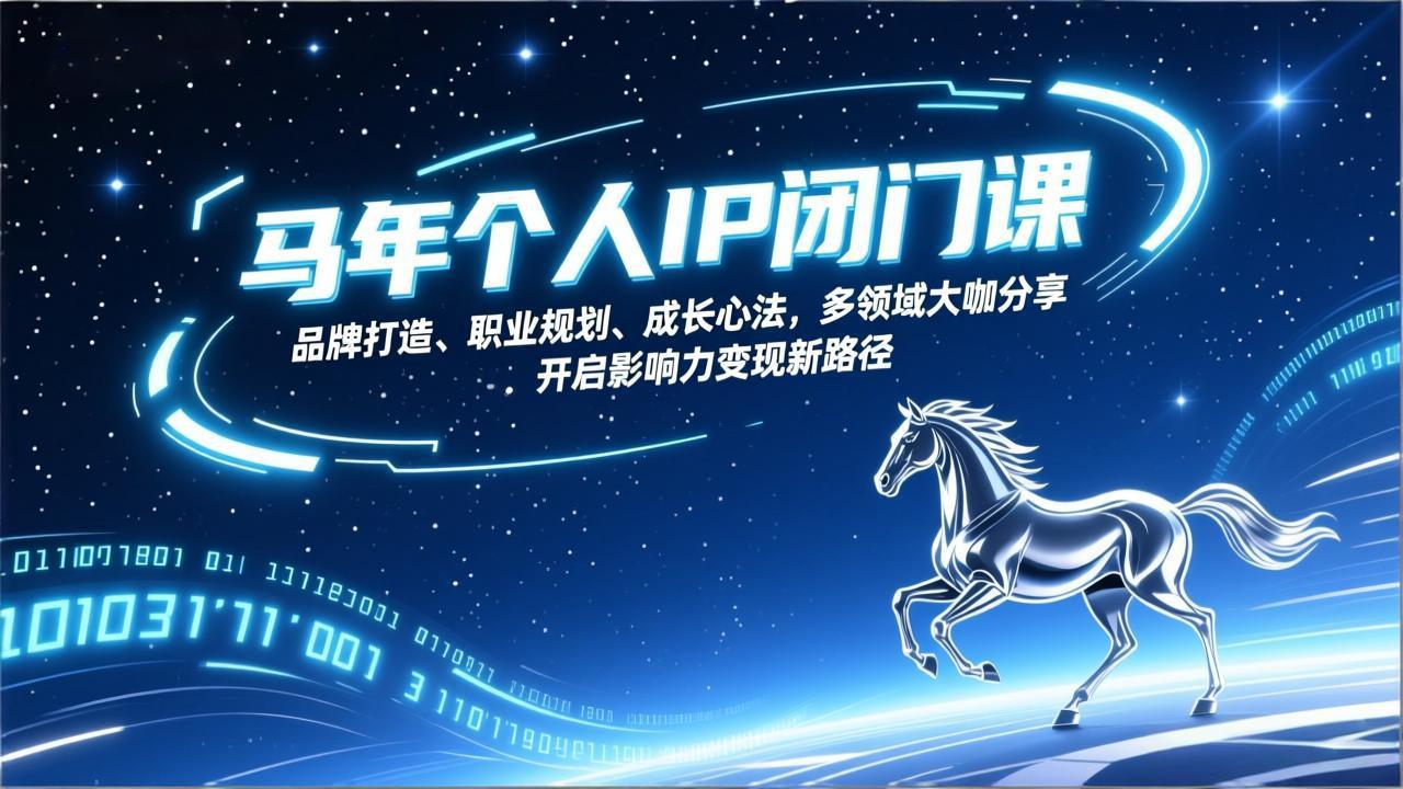 马年个人IP闭门课,品牌打造、职业规划、成长心法,多领域大咖分享,开启影响力变现新路径-识享社