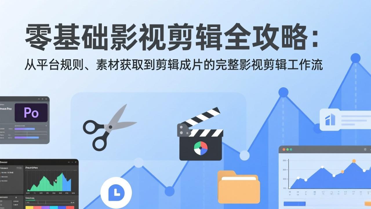 零基础影视剪辑全攻略：从平台规则、素材获取到剪辑成片的完整影视剪辑工作流-识享社