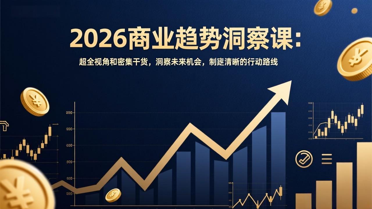 2026商业趋势洞察课:超全视角和密集干货,洞察未来机会,制定清晰的行动路线-识享社