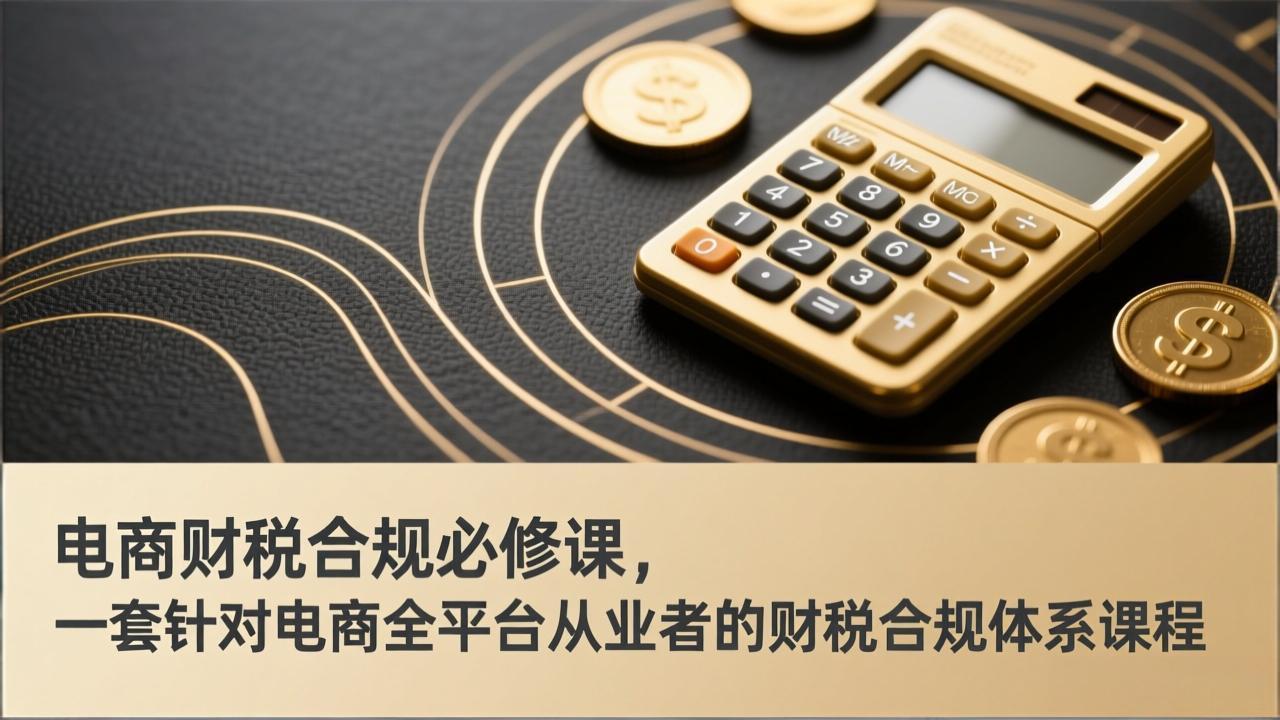 电商财税合规必修课,是一套针对电商全平台从业者的财税合规体系课程-识享社