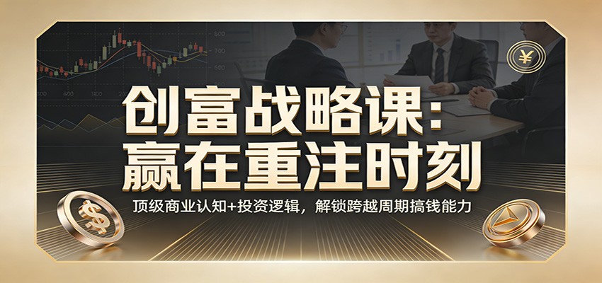 《创富战略课：赢在重注时刻》顶级商业认知+投资逻辑，解锁跨越周期搞钱能力-识享社