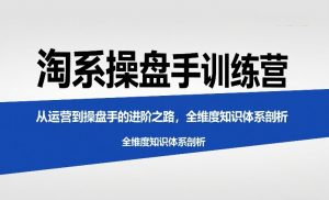 淘系操盘手训练营,从运营到操盘手的进阶之路,全维度知识体系剖析-识享社