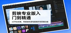 剪映专业版入门到精通，65节全实操，零基础吃透电脑端所有剪辑功能-识享社