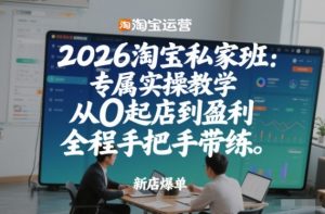 2026淘宝私家班:专属实操教学,从0起店到盈利,全程手把手带练(更新)-识享社