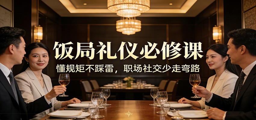 公众号收费文章:《饭局礼仪必修课:懂规矩不踩雷,职场社交少走弯路》-识享社