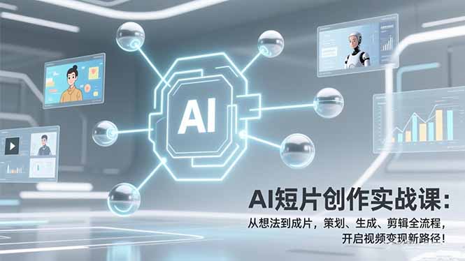AI短片创作实战课:从想法到成片,策划、生成、剪辑全流程,开启视频变现新路径!-识享社