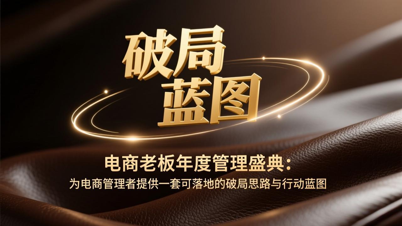 电商老板年度管理盛典:为电商管理者提供一套可落地的破局思路与行动蓝图-识享社
