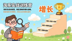 淘系实战训练营,制定清晰的增长战略,突破流量与利润瓶颈,实现企业的规模化盈利-识享社