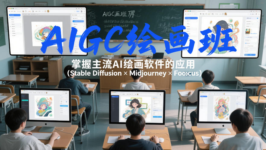 AIGC绘画班，掌握主流Ai绘画软件的应用(Stable Diffusion x Midjourney x Fooocus)-识享社