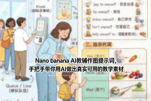 Nano banana AI教辅作图提示词,手把手带你用AI做出真实可用的教学素材-识享社