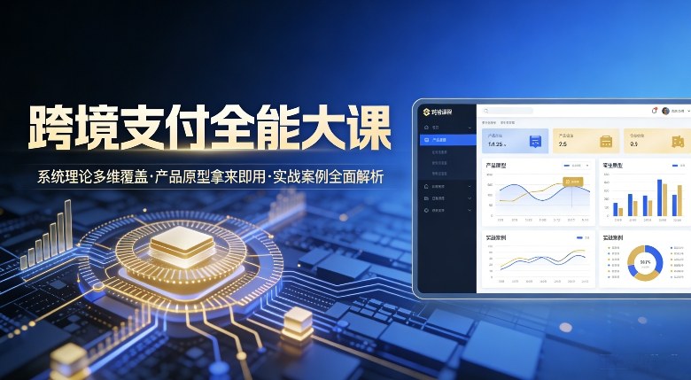 跨境支付全能大课，系统理论多维覆盖，产品原型拿来即用，实战案例全面解析-识享社
