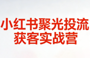 永曜·小红书聚光投流获客实战营-识享社