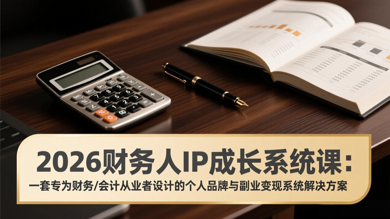 2026财务人IP成长系统课：一套专为财务/会计从业者设计的个人品牌与副业变现系统解决方案-识享社