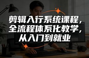 剪辑入行系统课程，全流程体系化教学，从入门到就业-识享社
