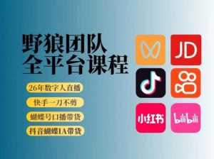 野狼团队2026新版全平台短视频带货教学，打开流量突破口，开始Ai带货(更新26年3月)-识享社