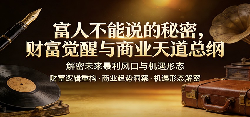 图片[1]-富人不能说的秘密，财富觉醒与商业天道总纲，解密未来暴利风口与机遇形态-识享社