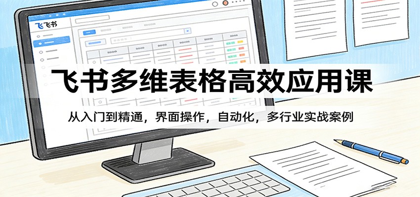 图片[1]-飞书多维表格高效应用课：从入门到精通，界面操作，自动化，多行业实战案例-识享社