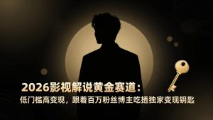 2026影视解说黄金赛道:低门槛高变现,跟着百万粉丝博主吃透独家变现钥匙-识享社
