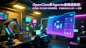 OpenClaw多Agents保姆级教程：多机器人并行运作与群组管理，打造自动化办公的一人军团-识享社