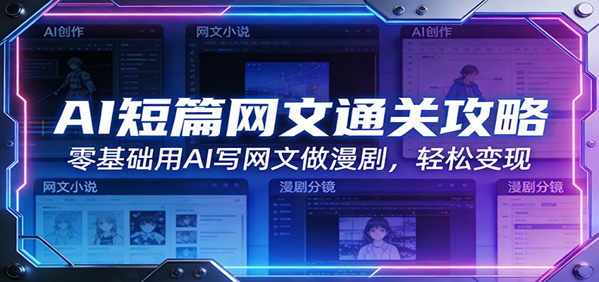 图片[1]-AI短篇网文通关攻略：零基础用AI写网文做漫剧，轻松变现-识享社