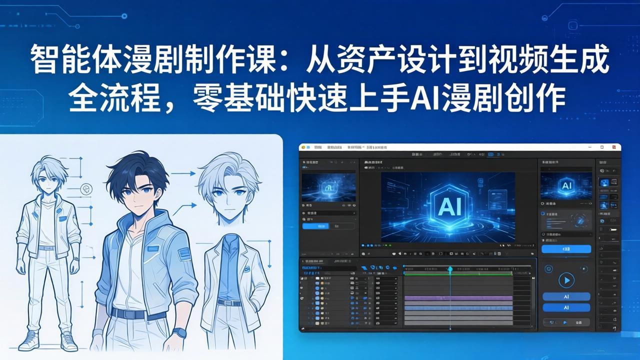 智能体漫剧制作课：从资产设计到视频生成全流程，零基础快速上手AI漫剧创作-识享社