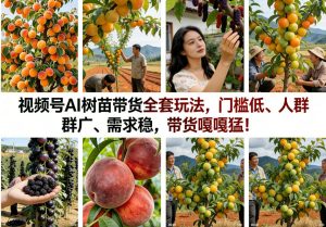 视频号AI树苗带货全套玩法,门槛低、人群广、需求稳,带货嘎嘎猛!(更新0322)-识享社