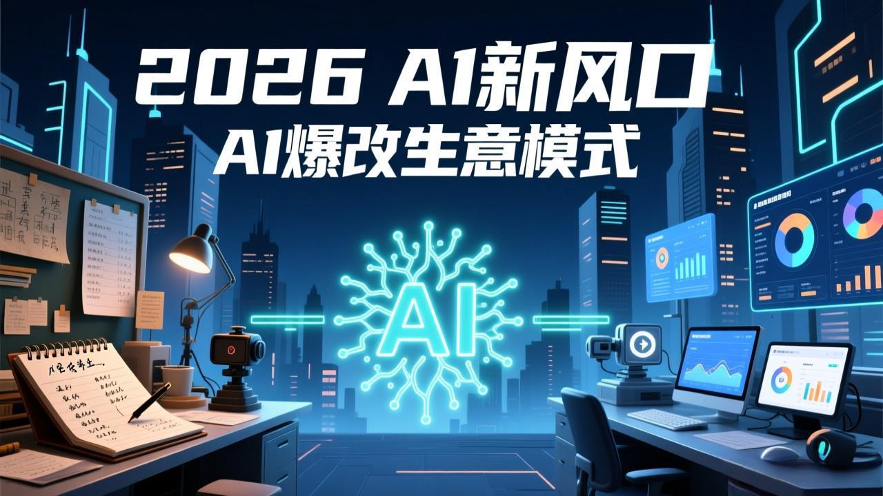 2026年AI创富新风口,用人工智能爆改你的生意模式,从短视频到直播全面降本增效抢占先机-识享社