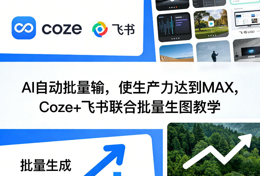 AI自动批量输,使生产力达到MAX,Coze+飞书联合批量生图教学-识享社