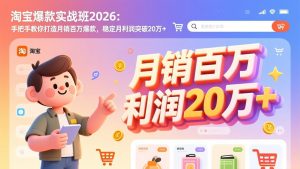 淘宝爆款实战班-2026年3月更新:手把手教你打造月销百万爆款,稳定月利润突破20万+-识享社