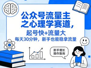 公众号流量主之心理学赛道，起号快+流量大，每天30分钟，新手也能稳拿流量！-识享社