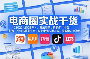 电商圈实战干货(2023-2026年),覆盖淘系、拼多多、抖音、小红书等多平台,助力电商人避开坑、提效率、稳盈利-识享社
