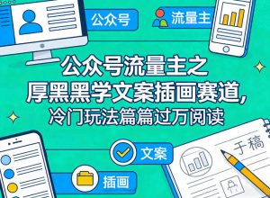 公众号流量主之厚黑学文案插画赛道，冷门玩法篇篇过万阅读-识享社