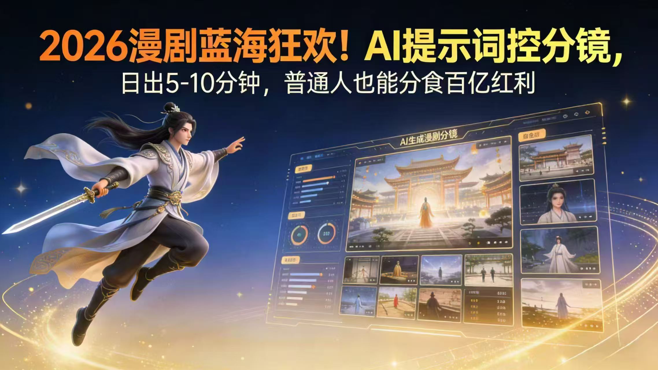 2026漫剧红利实锤！ AI 提示词控分镜， 普通人也能轻松月入过万-识享社