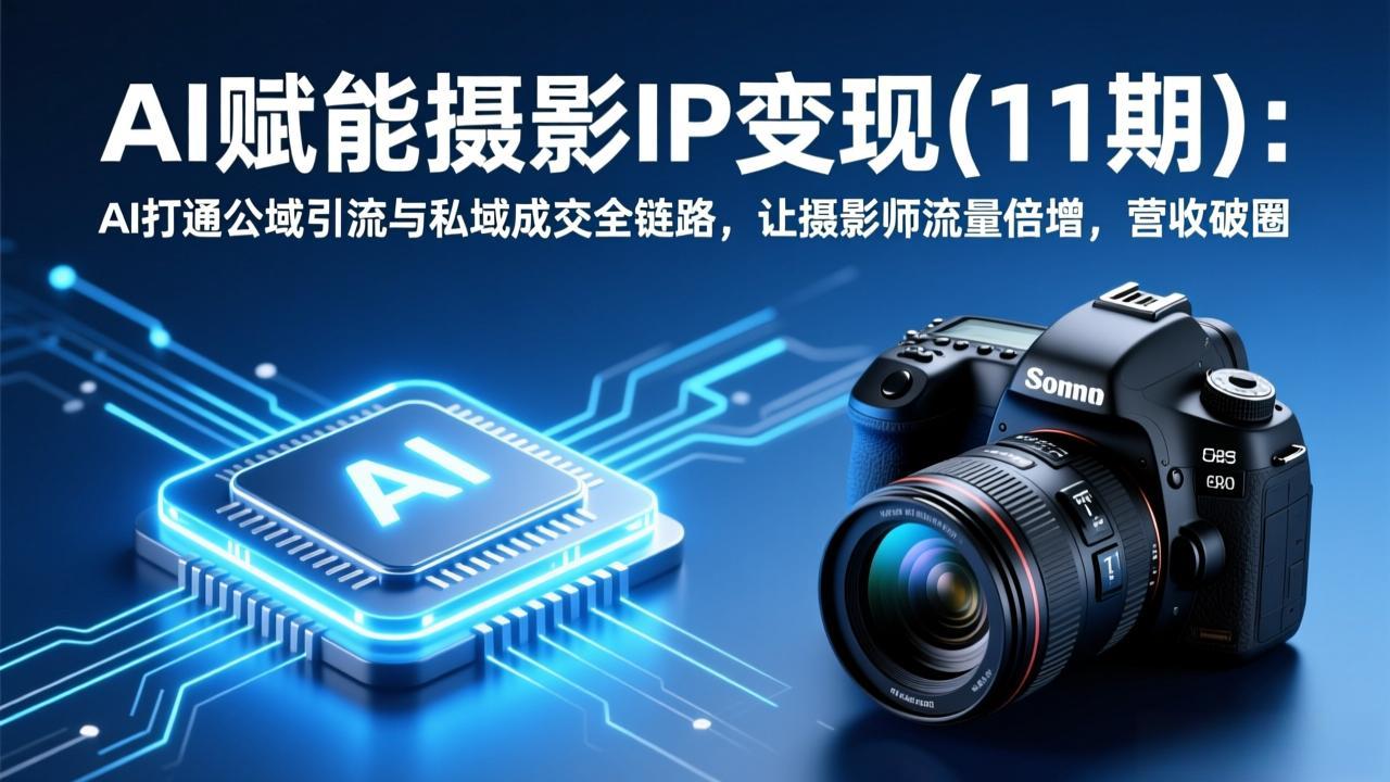 AI赋能摄影IP变现(11期-识享社