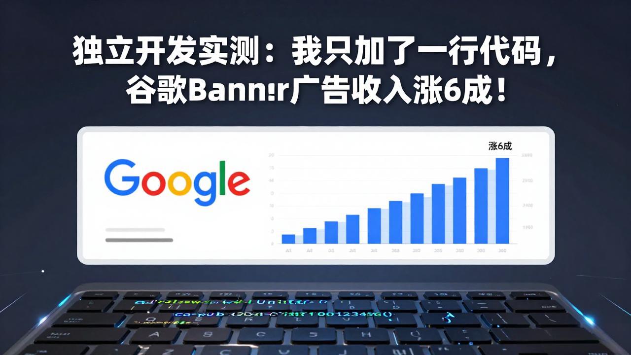 付费文章：独立开发实测：我只加了一行代码，谷歌Banner广告收入涨6成！-识享社