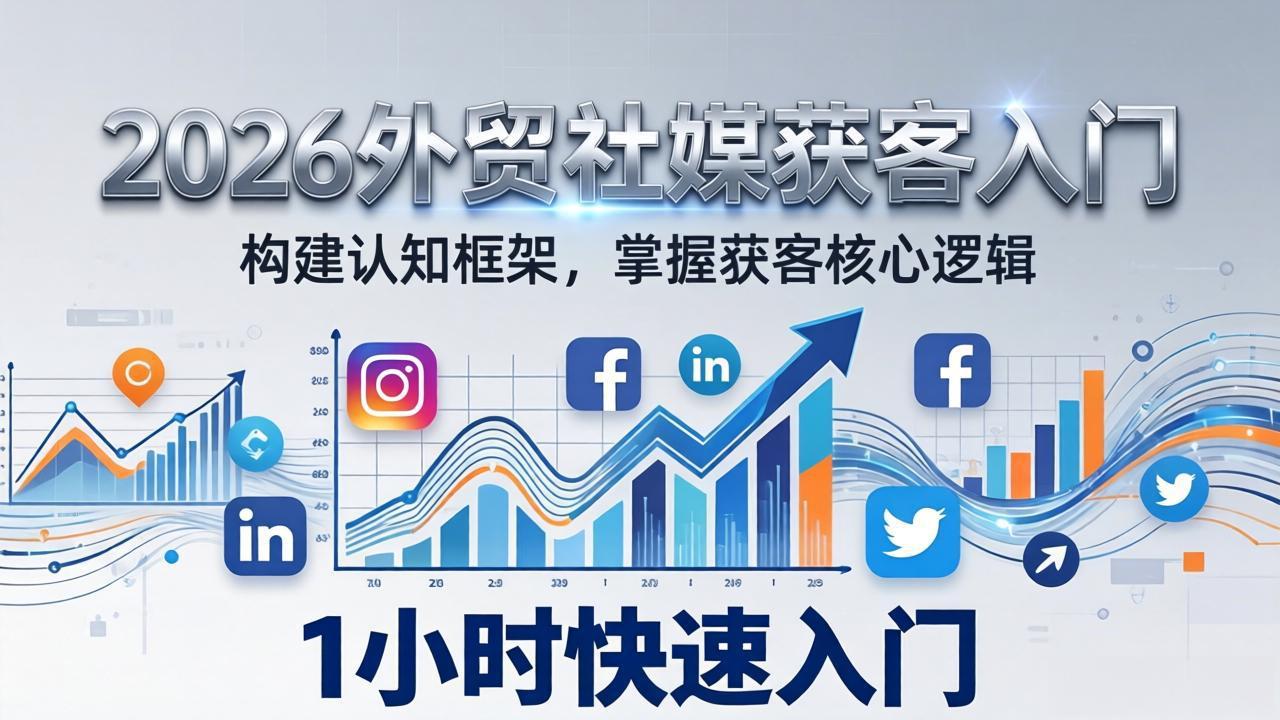 2026 外贸社媒获客入门：1小时搭建认知框架，新手快速开启社媒获客之路-识享社